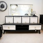 میز تلوزیون سفید مشکی